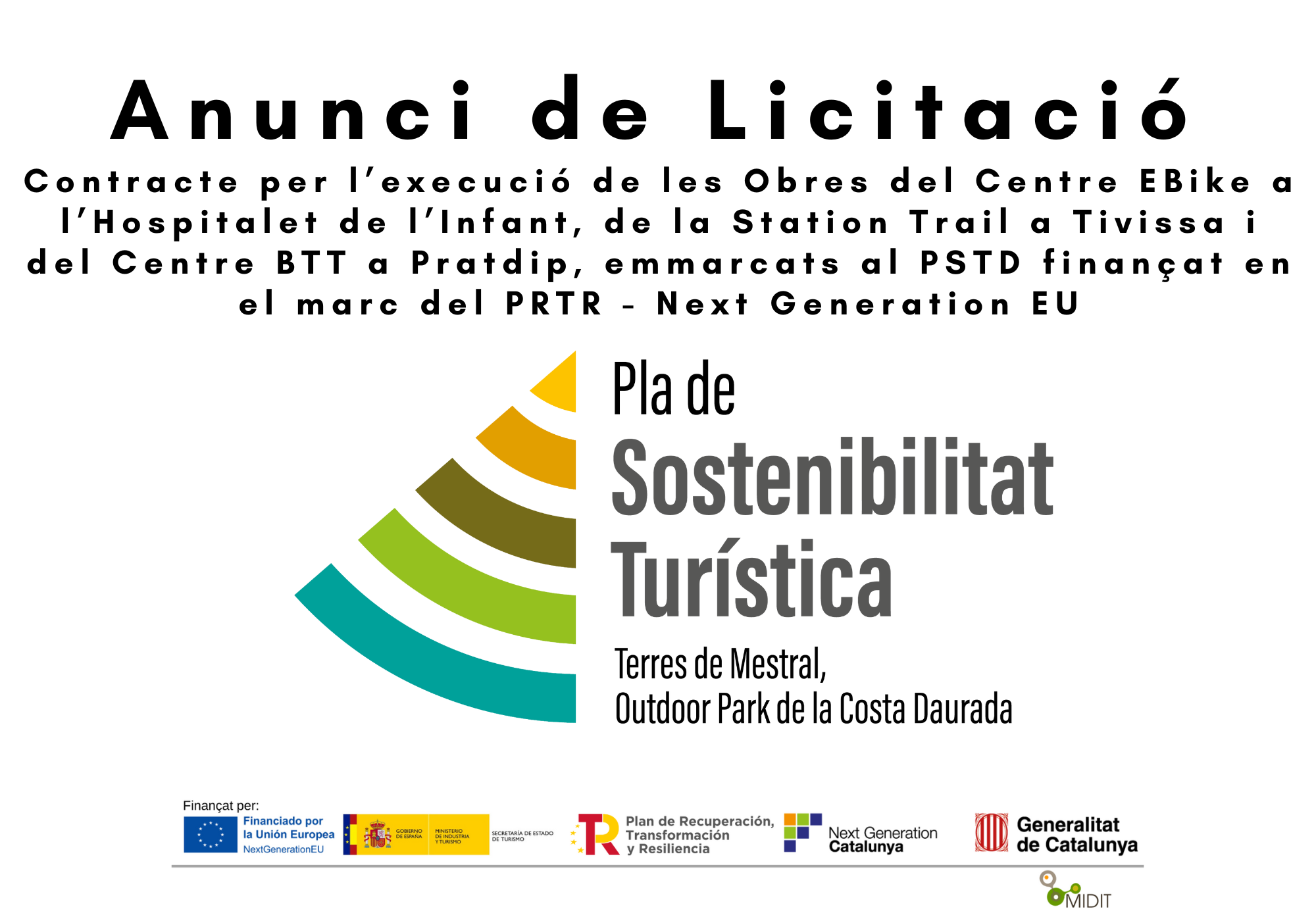 La MIDIT treu a licitació tres grans projectes per consolidar l'Outdoor Park Terres de Mestral