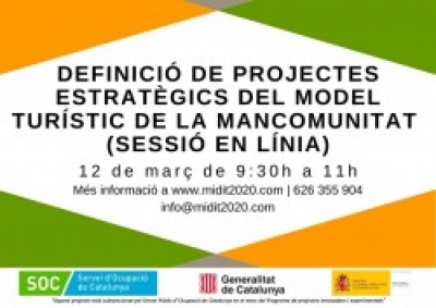 Sessió de treball en línia dels projectes estratègics de desenvolupament turístic