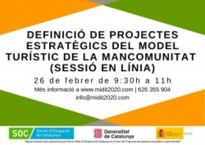 Sessió de treball en línia dels projectes estratègics de desenvolupament turístic