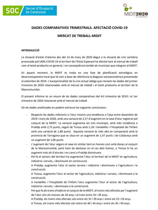 INFORME MERCAT DE TREBALL - ABRIL 2020 Image