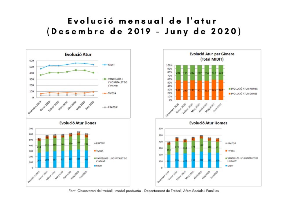 DADES SOCIOECONÒMIQUES DEL TERRITORI (evolució dades mensuals, Juny 2020) Image