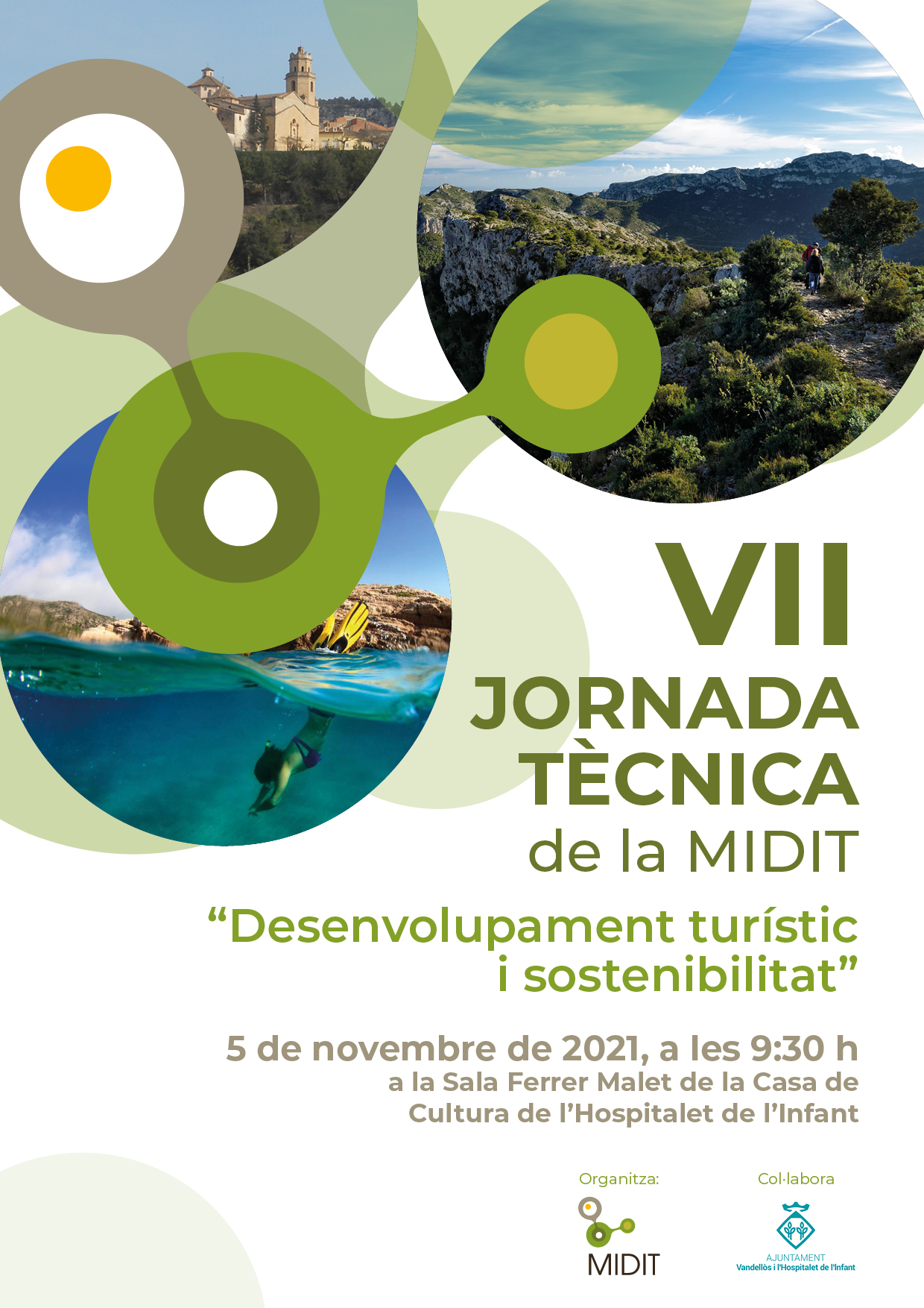 Cartell VII Jornada Tècnica de la MIDIT: Desenvolupament turístic i sostenibilitat Image