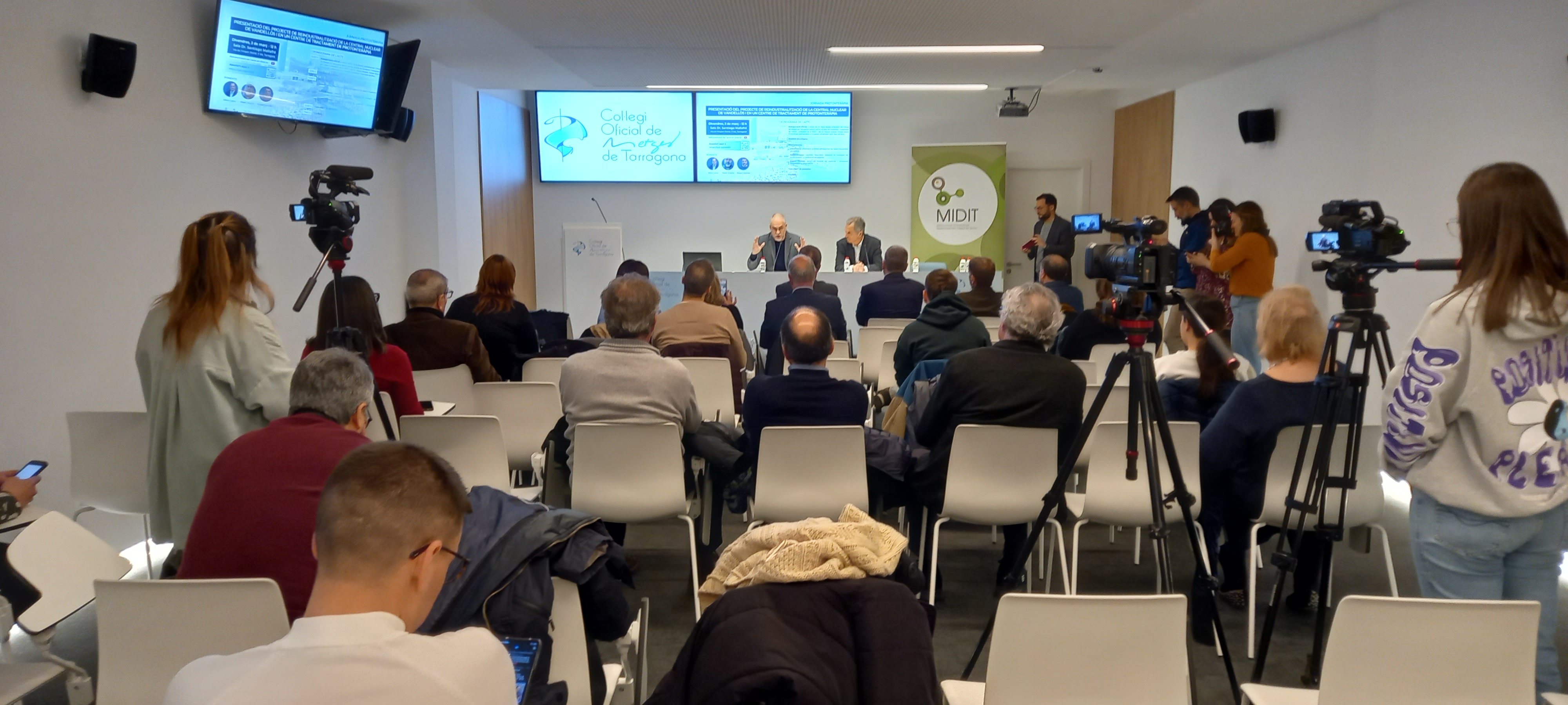 Jornada al Col·legi de Metges de Tarragona per donar suport al projecte de creació d’un centre de protonteràpia a l’antiga central nuclear de Vandellòs I